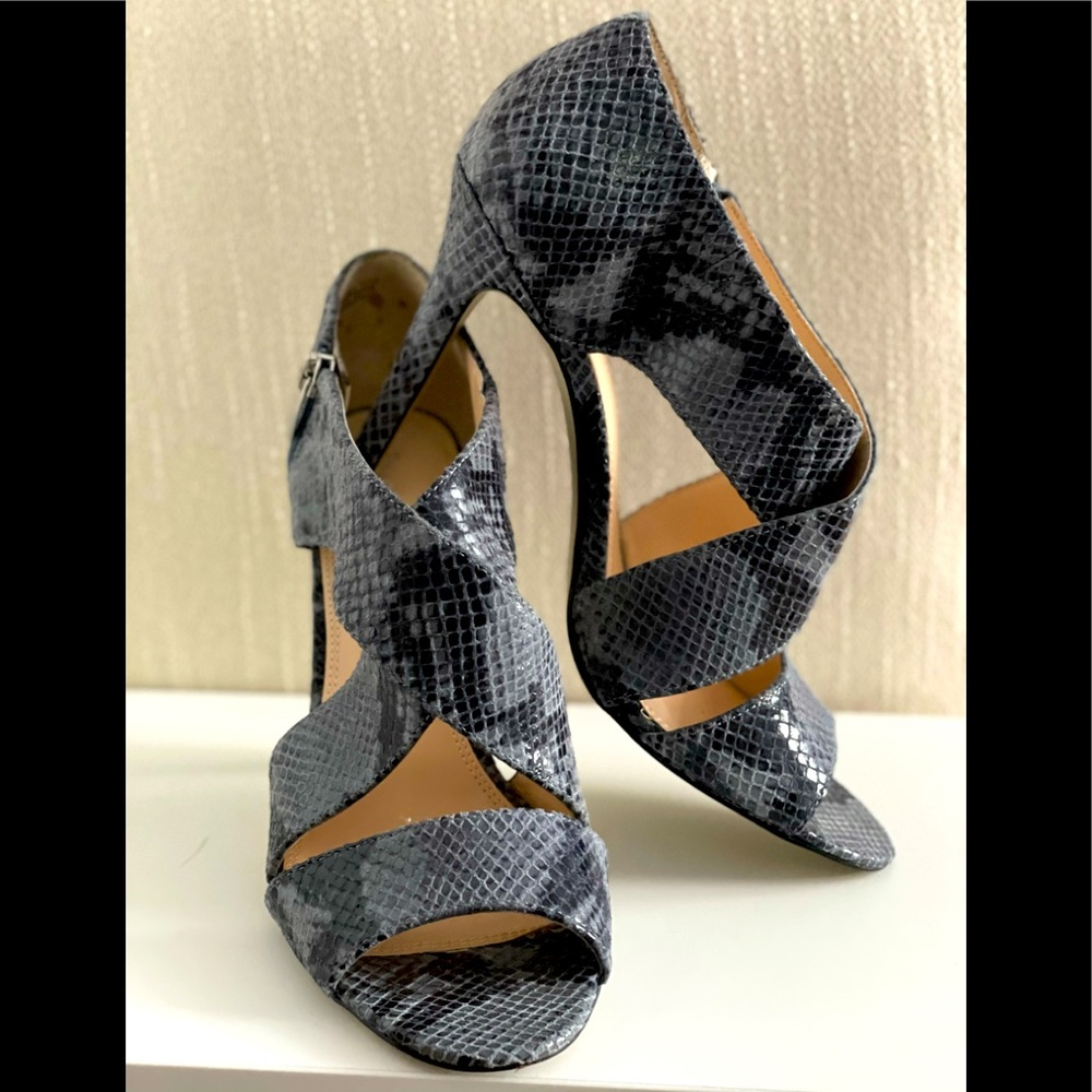 Snakeskin Strappy Heels
